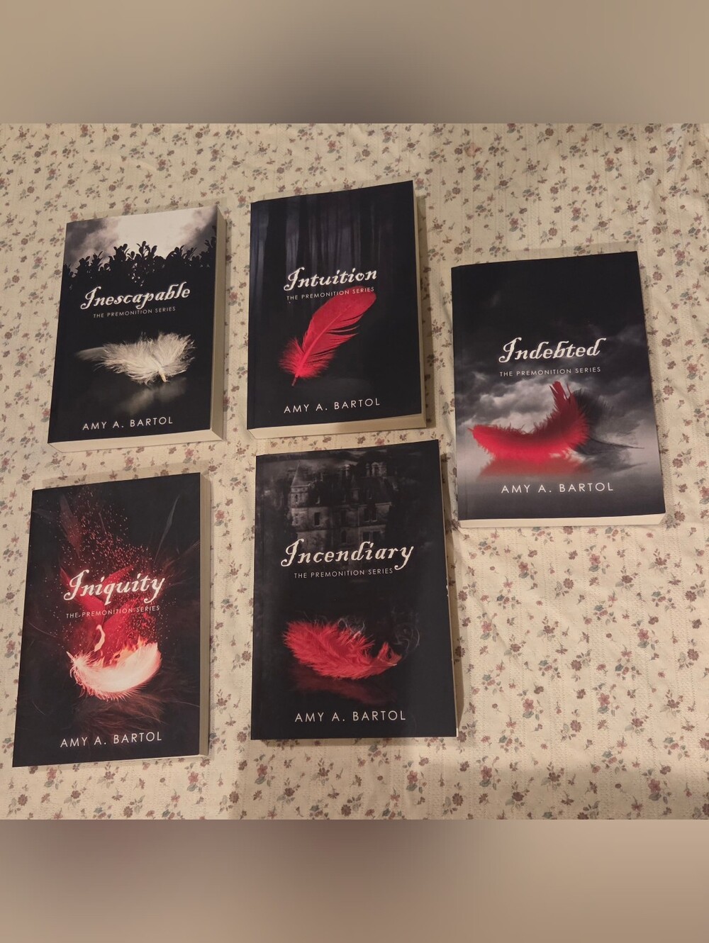 Amy A. Bartol Premonition Series Paperback Set - Black & Red Covers